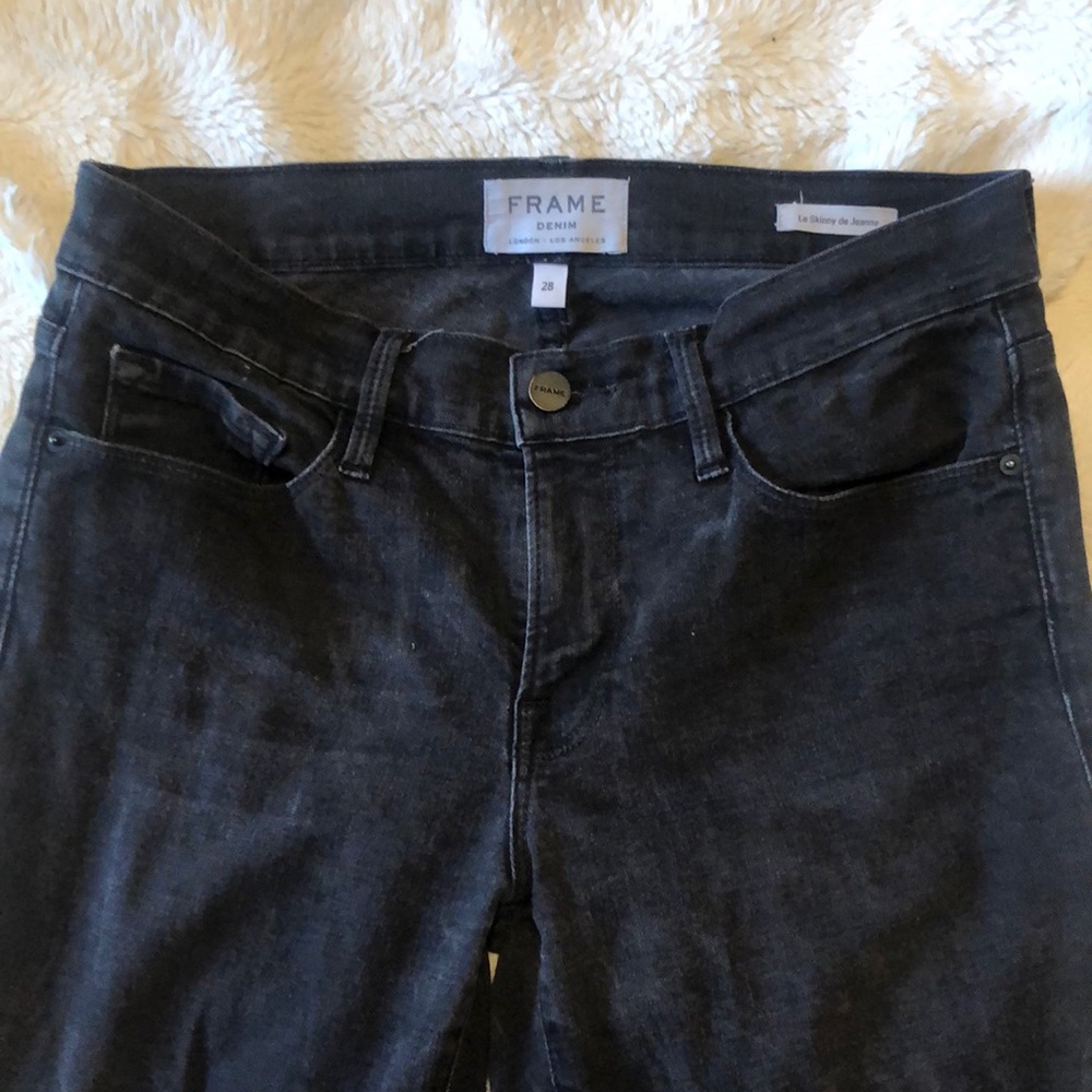 Frame Black Skinny Jeans